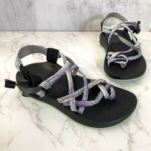 Chaco Sandals Sz‎ 6 Blue Purple Yellow Strappy Hiking Beach